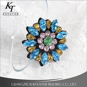 Beautiful handmade rhinestone beaded patches use for shoe accessories