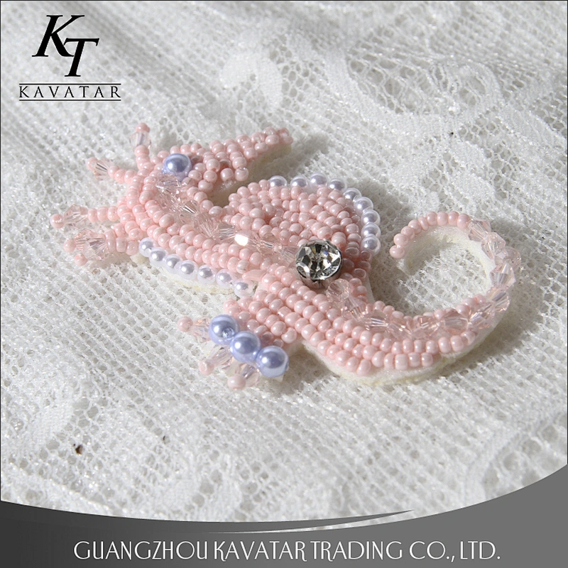 New series handmade bead sea horse rhinestone patch,clothes bag decoration patch applique