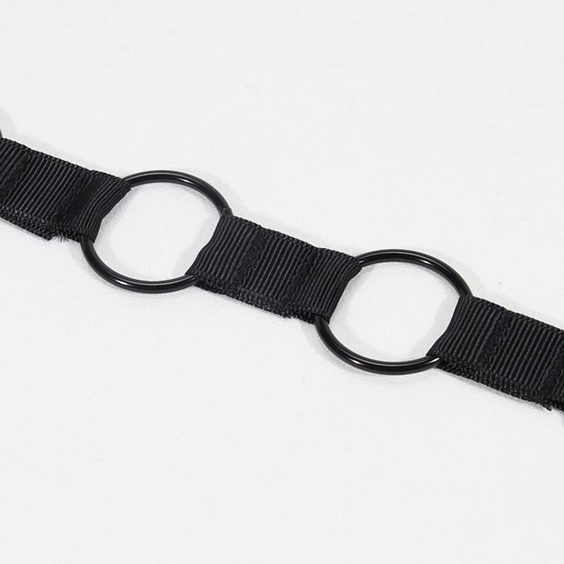 New tide black Copper ring chain decoration ribbon for garment,shoe,bag,etc