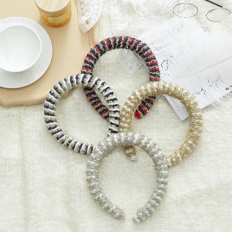 Manufacturer of simple fashion color mixed hairband gold wool hairband, hair band