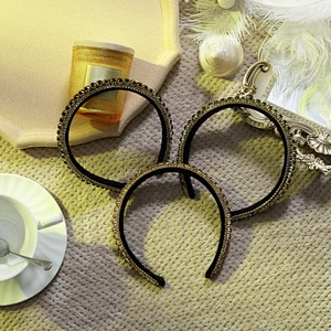 wholesale bling girl party hair band accessories hair hoops fashion glitter luxury rhinestone headbands for women