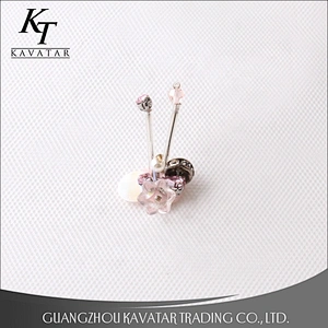 Wholesale Pink Color Rhinestones Beaded Applique Sequin Patch For Clothing