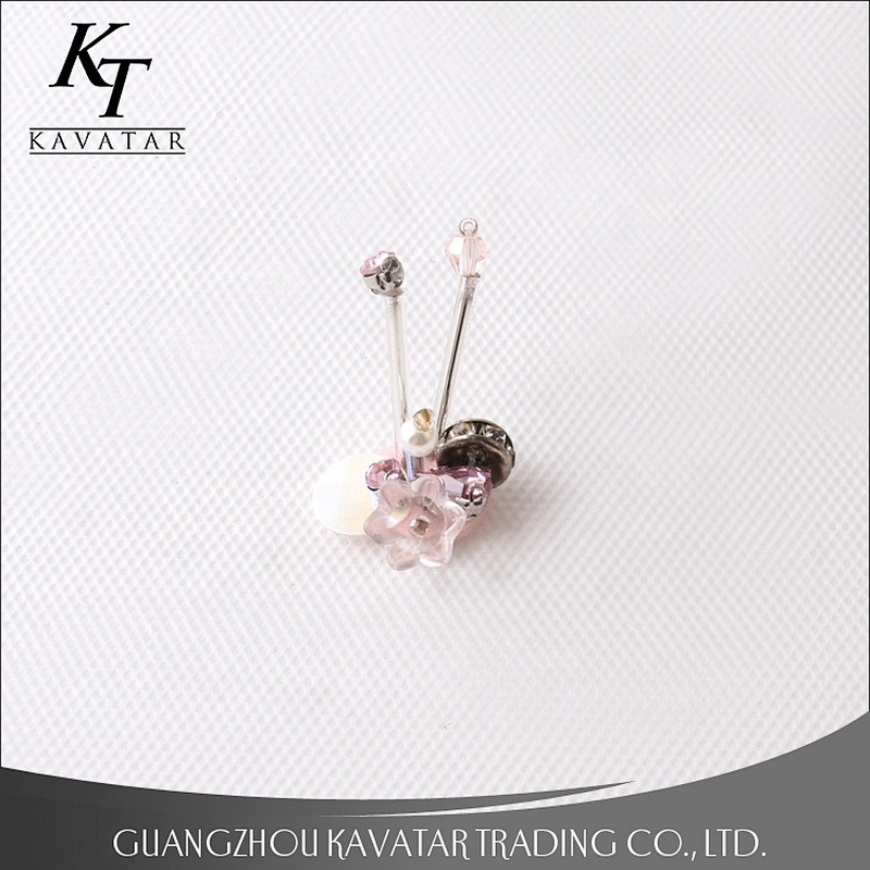 Wholesale Pink Color Rhinestones Beaded Applique Sequin Patch For Clothing