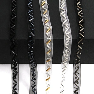 Wholesale factory supply decoration bead handmade trim lace garment accessories for cloth