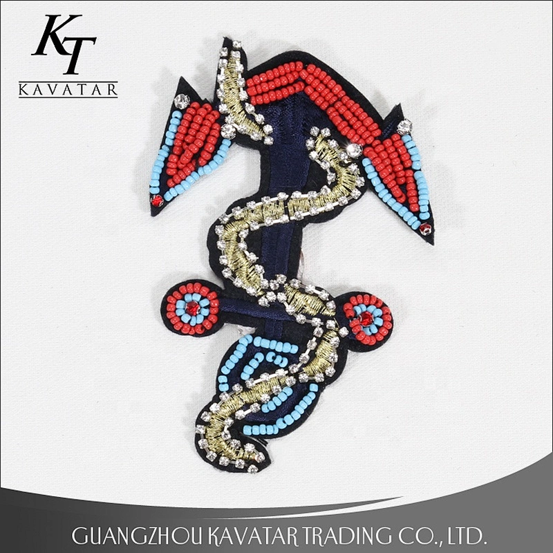 Kavatar Custom Design Rhinestone Patches Applique Stick For Clothing