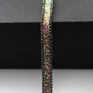1cm hot fix tape with rhinestone hot fix trimming chain glitter trim for DIY garment dresses