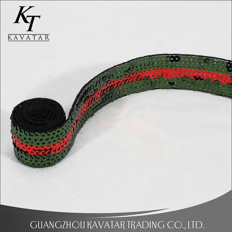 Fashion Embroidery Sequin Ribbon Lace Decorative Trim Tape