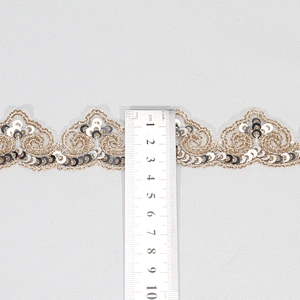 Custom Handmade Cloud Pattern Border Sequin Lace Trim