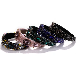 Korean fashion goes with everything fashion headbands 2020 headbands for girls hair accessories  headband rhinestone