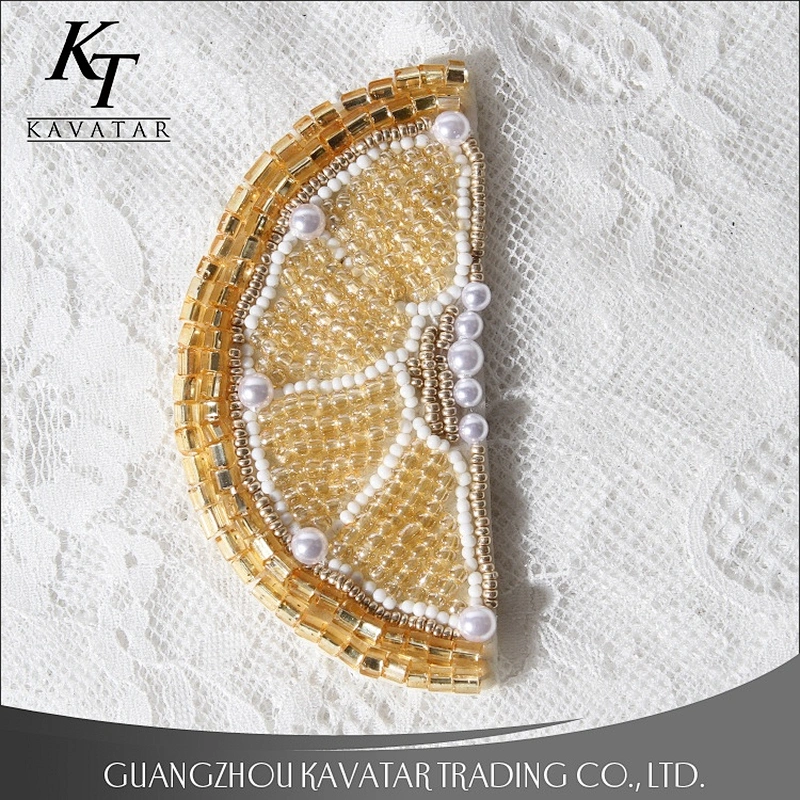 Kavatar Diy Design Handmade Beaded Patches Applique For Clothing