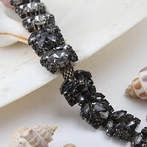 Kavatar Wholesale Rhinestone Chain Trim