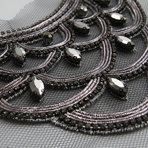 wholesale 3d patches rhinestone Sew on patches custom  for clothing big patches