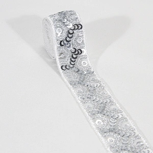 Wholesale Craft Stylish Sequin Beaded Embroidered Mesh Lace Trim