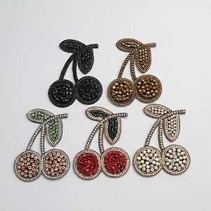 Batch cute custom personalized embroidery embroidery iron clothing cherry patch rhinestone beaded patches