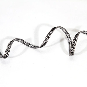 Stock Bulk Mini Black Braided Hot Fix Transfer Trim with Accessories Chain