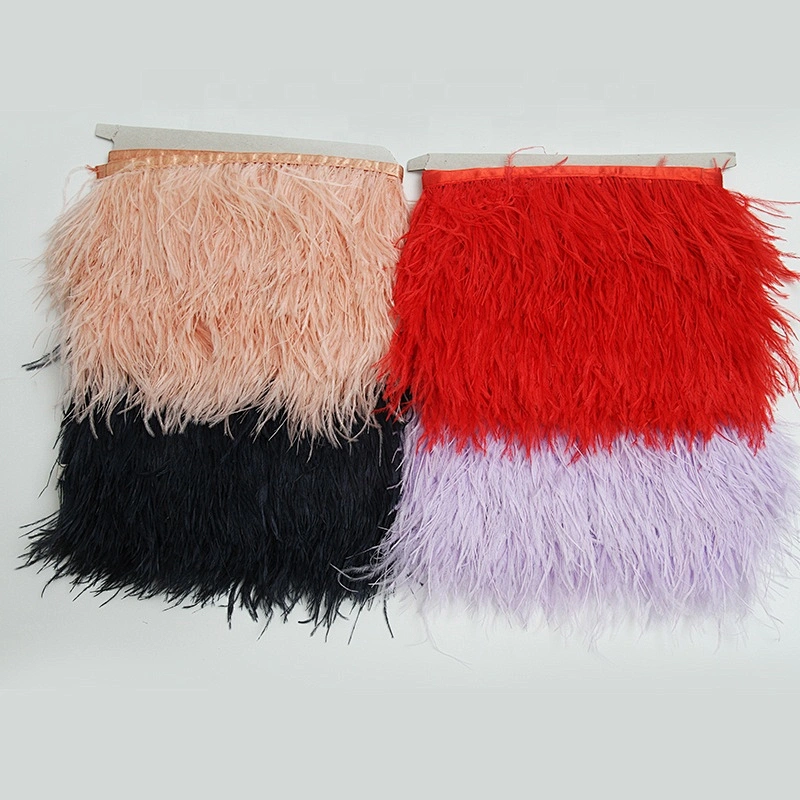 KAVATAR High quality ostrich feather decoration dress dress shoe hat ribbon feather decoration party trim craft