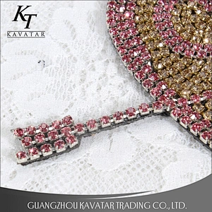 Bling bling Rhinestone Love Heart Sword Patch for Clothing,Bags Decoration Patch DIY Design