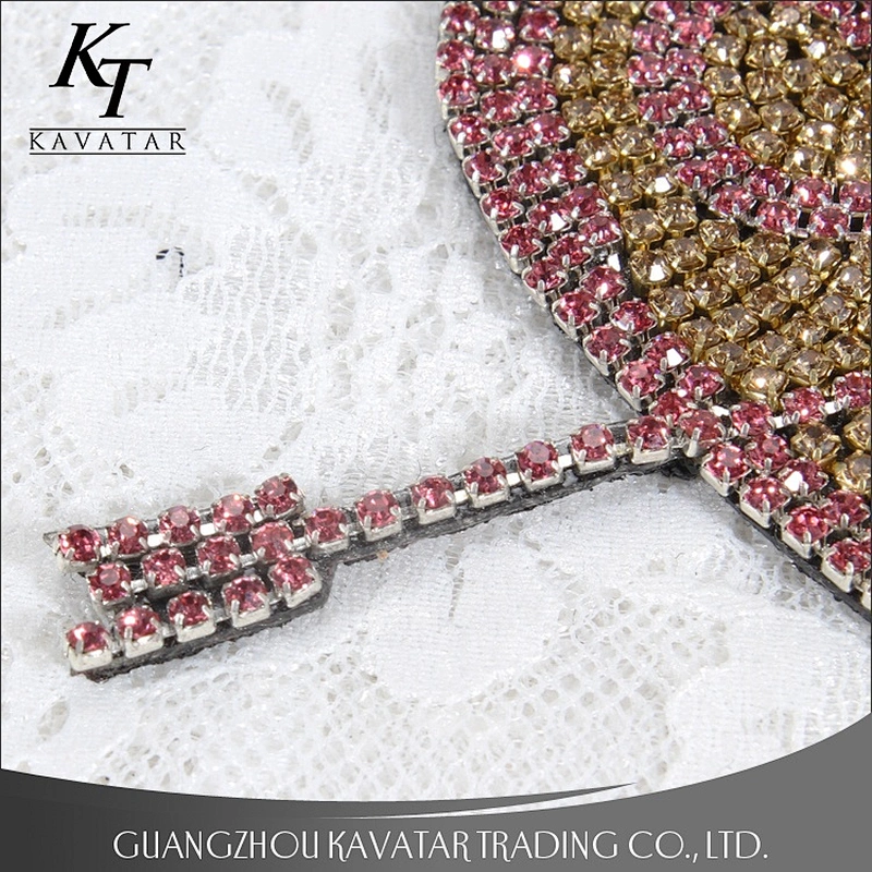 Bling bling Rhinestone Love Heart Sword Patch for Clothing,Bags Decoration Patch DIY Design