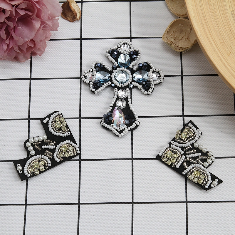 Beaded peacock rhinestone Patches for women clothing fashion Sew on patch 3d patches clothing
