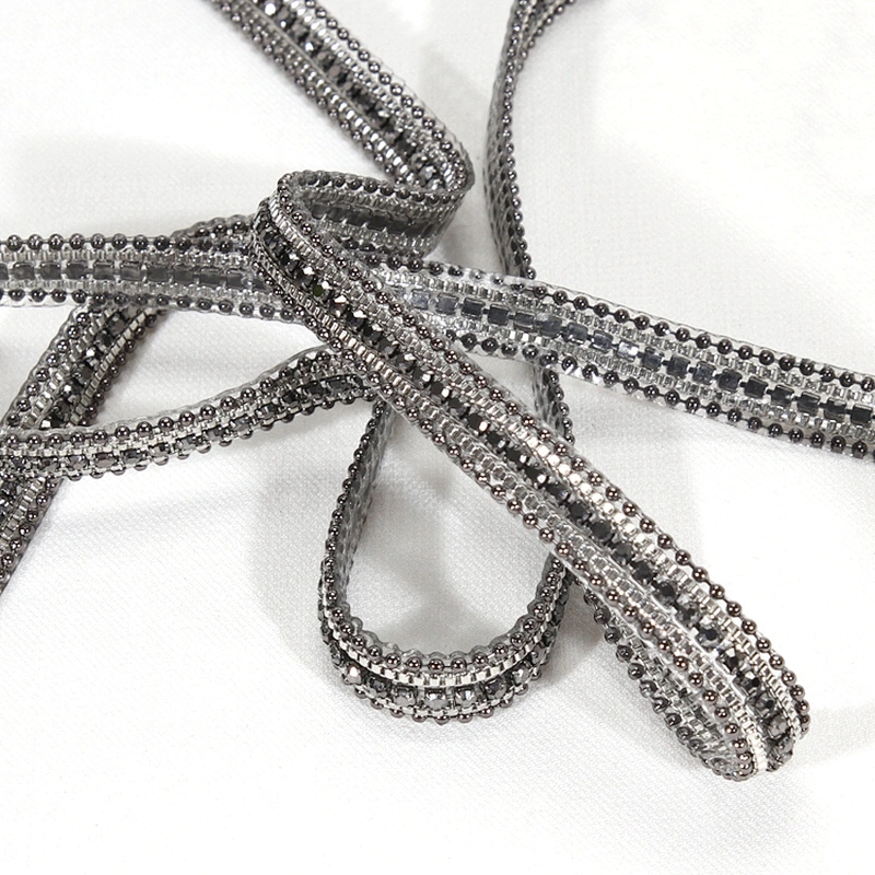 China Cheap Accessories Beads Bordered Hotfix Transfer Rhinestone Trim by Yard