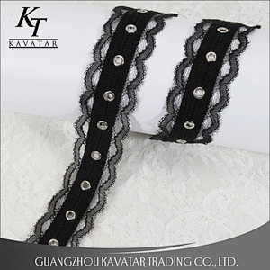 Fashion new design white eyelet lace trim for dress