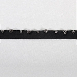 Wholesale Fashion 1.6cm Width Black Polyester Lace Trim Ribbons
