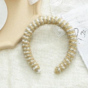 Manufacturer of simple fashion color mixed hairband gold wool hairband, hair band