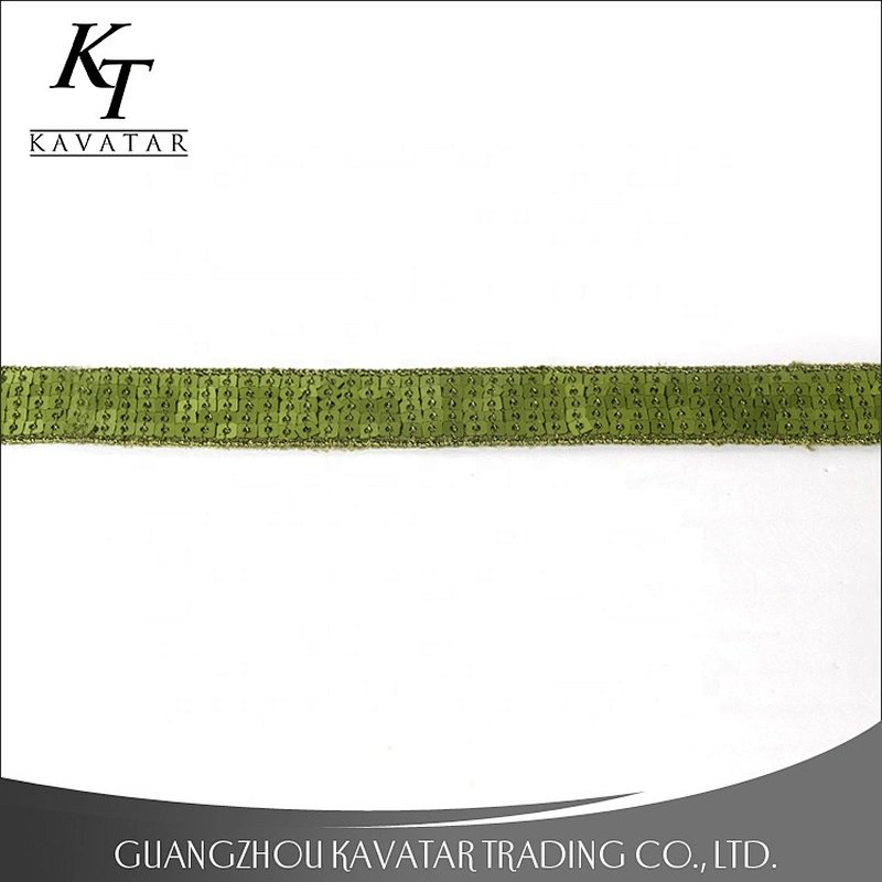 Wholesale Custom High Quality Exquisite Sequin Appliques Ribbon