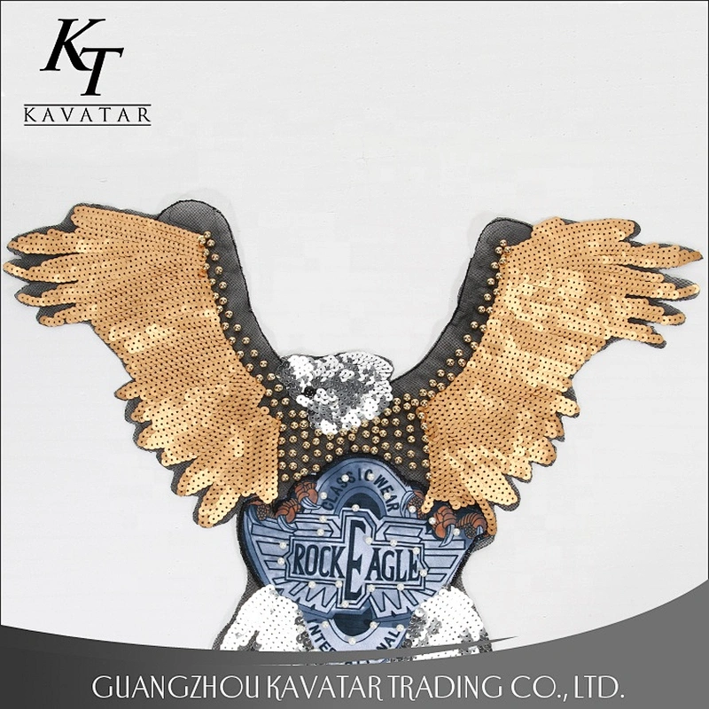 Handmade Design Beaded Sequin Patch Sewing On T-shirts