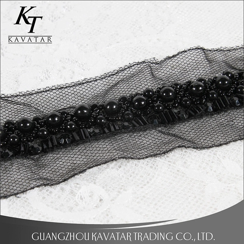Handmade Sew On Mesh Beaded Lace For Clothing Accessories