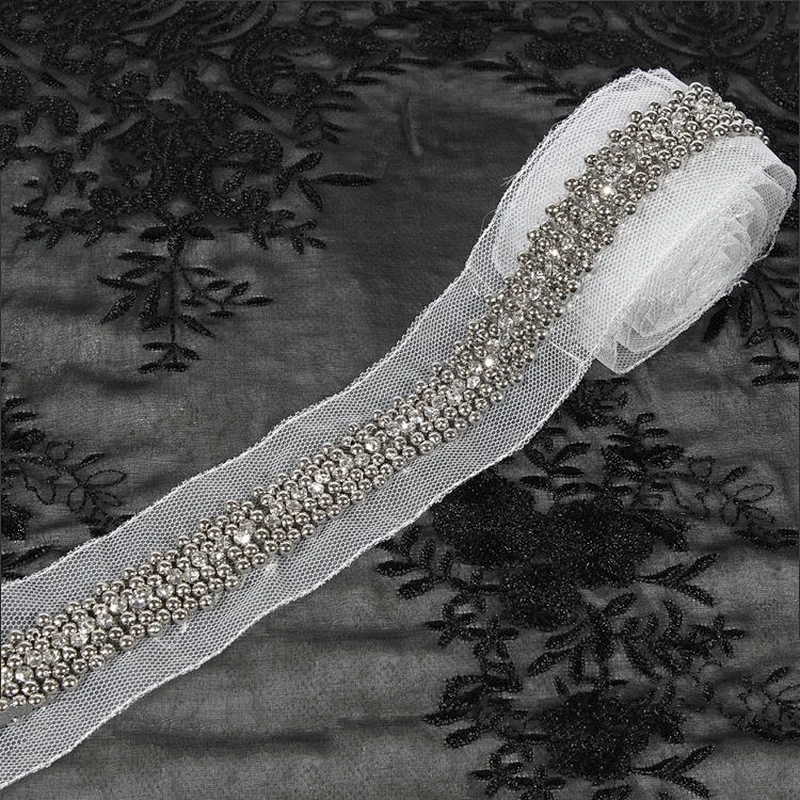 Wholesale New Design Tulle Fancy Handmade Bead Wedding Dress Trim