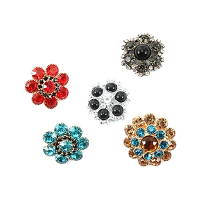 Kavatar Wholesale Bulk Crystal Gold Green Button For Garment