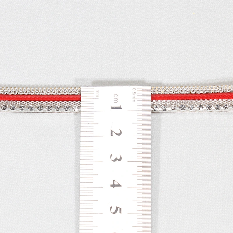 Custom 1cm Decorative Accessories Chain Crystal Rhinestone Beaded Resin Thermal Transfer Ribbon