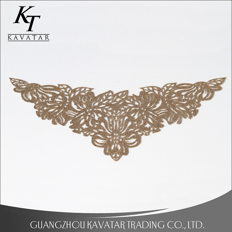 Custom design glitter iron on dokoh glitter patches applique
