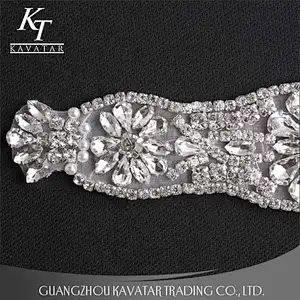 High quality fashion crystal applique for bride wedding