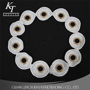 Kavatar Custom Diamond Polyester Lace With Eyelet Trim