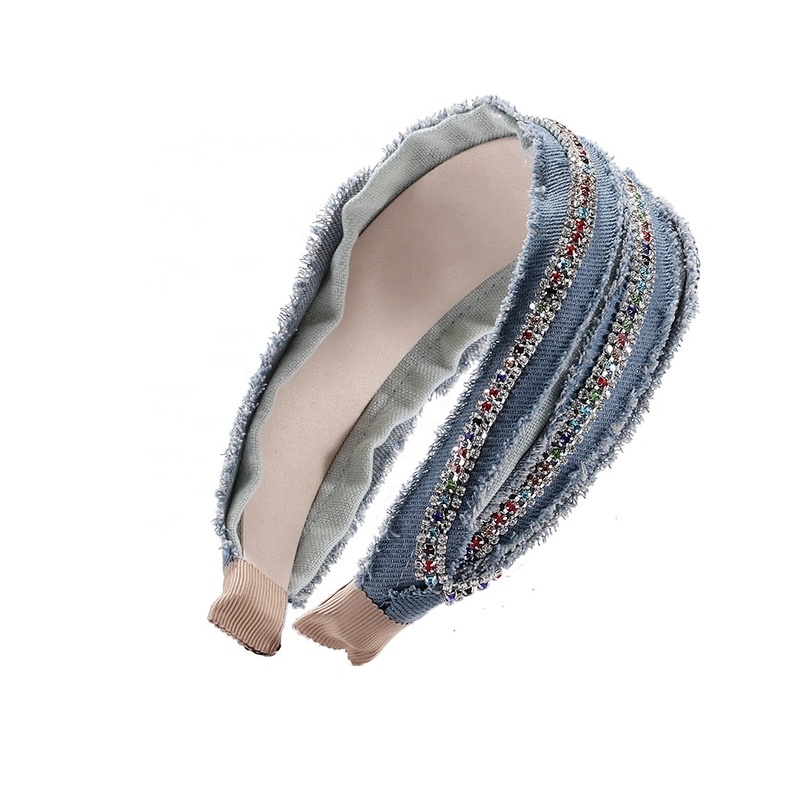 wholesale headband  headbands for women 2020 latest hairband designs rhinestone hair accessories jean headband