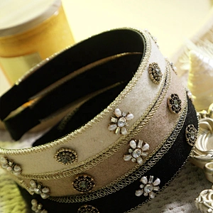 wholesale South Korean girl rhinestone head band simple fashion adult hairband clip hair hoop web celebrity women headbands