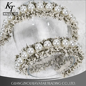 New Design 2.5cm Big Pearl Bead Lace Trim For Garment Decoration