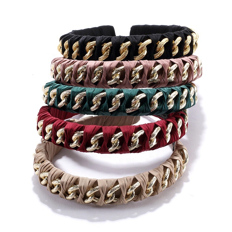 South Korean chain beaded winter hair band web celebrity street fashion expert hair accessories