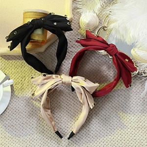 Fashion headbands 2020  Korean version of rhinestone pearl bow hairband  headbands for girls hair accessories