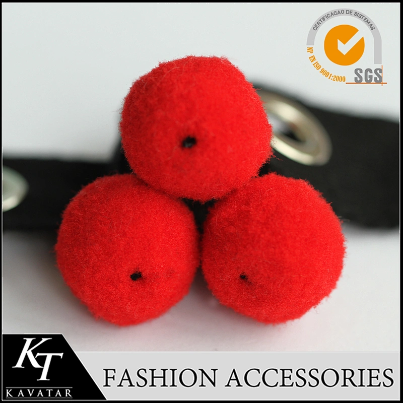 Latest design lace trimming pom pom trim with Copper eyelet for dress