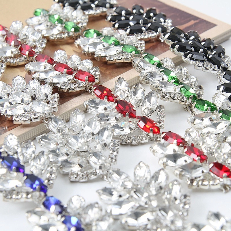 Fashion design crystal chain strass roll rhinestone chain for dress