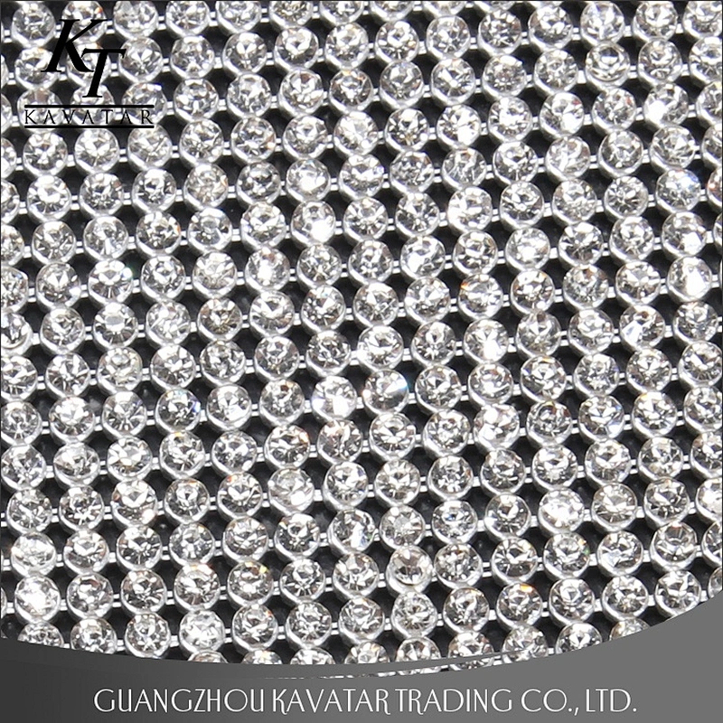 Clear Beads Crystal Fabric Ribbon Crystal Mesh Trim