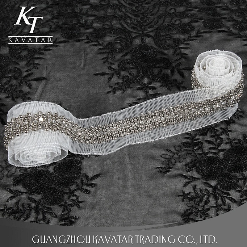 Wholesale New Design Tulle Fancy Handmade Bead Wedding Dress Trim