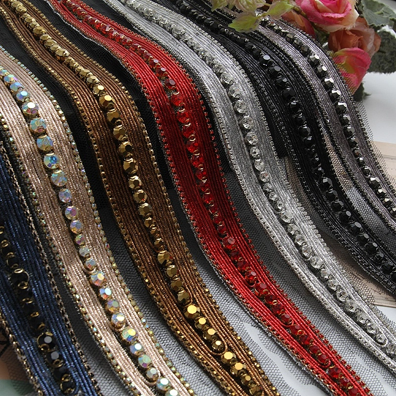 wholesale custom Patches Iron on patches with rhinestone clothing patch 3d rhinestones