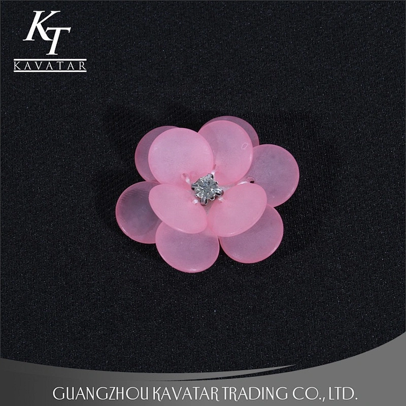 Kavatar Newest 3D Plastic Rhinestone Sequin Flowers