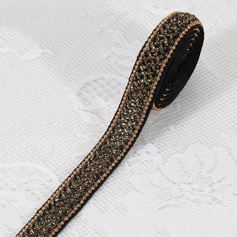 New Design Gold Accessories Beaded Trim Tape