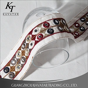 Custom fashion mirror white lace trimming