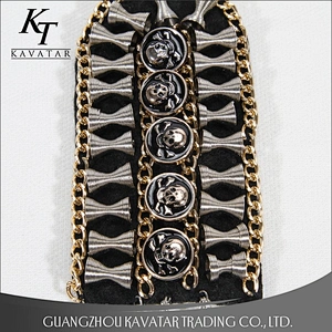High quantity Shoulder Decoration Crystal Rhinestone Accessories Chain Trim Patch For Jeans Garment